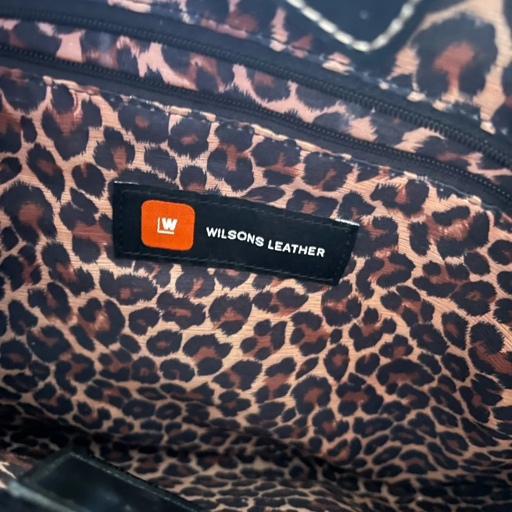 Black Wilson s leather professional bag - Picture 3 of 4